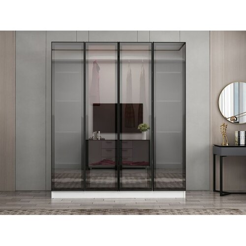 Hanah home ormar sa reflektujućim staklom Nisa 20638, 180 cm, beli Cene