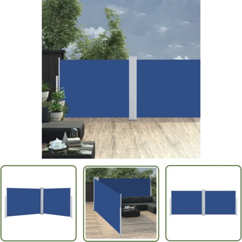  The Living Store Zložljiva stranska tenda modra 140x1000 cm - Stranska Tenda, (21742718) Cene