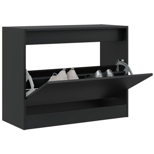vidaXL Ormarić za cipele crni 80x34x63 cm od konstruiranog drva Cijene
