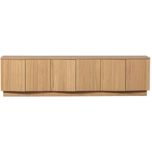 WOOOD TV omarica iz masivnega hrasta v naravni barvi 200x52x45 cm Zuma &ndash; Cene
