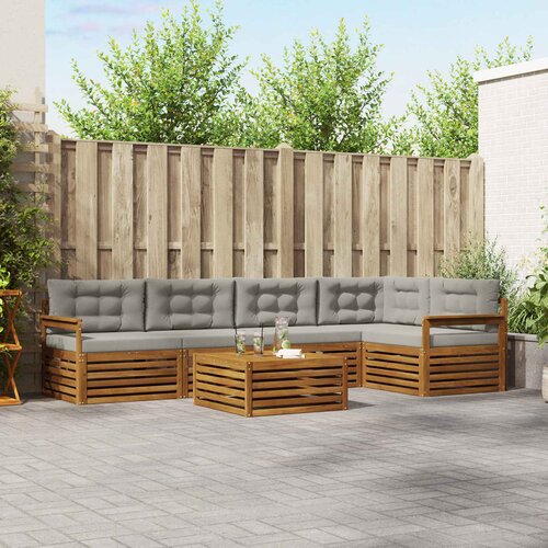  Set vanjskih sofa 6 kom. Prirodna i svijetlo siva Cijene