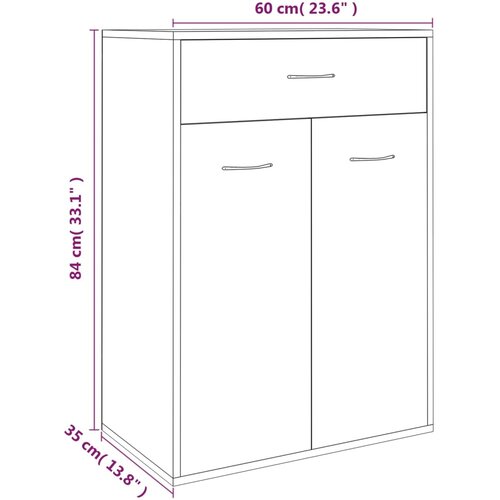  za cipele boja hrasta 60 x 35 x 84 cm konstruirano drvo Slike