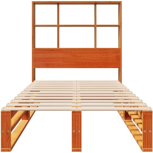  Krevet s regalom za knjige bez madraca 75 x 190 cm masivno drvo Slike