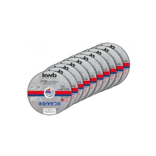 KWB 10-delni set reznih ploča za inox - kwb 125x1,0 Vakum pak ( 49712022 ) Cene