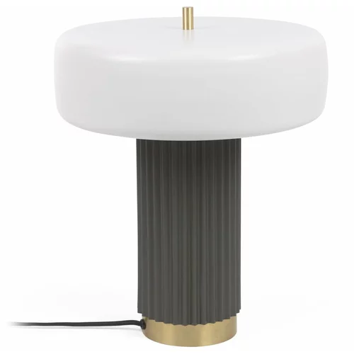 Kave Home Bijelo-zelena stolna lampa s metalnim sjenilom (visina 37,5 cm) Serenella -