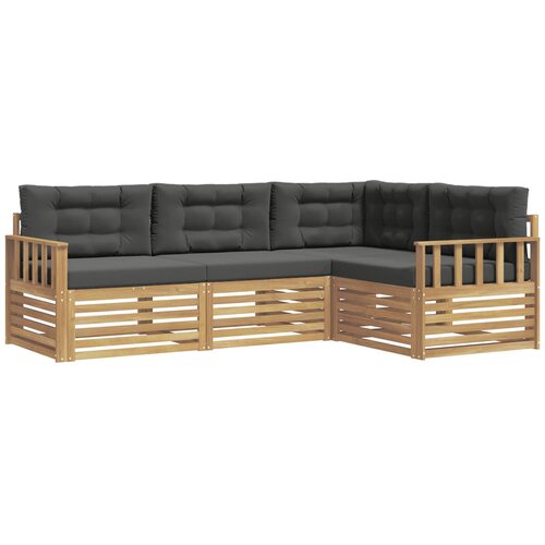 vidaXL Zunanja garnitura za sedenje 5 pcs Bela in antracit Poliester, (5000281570) Cene