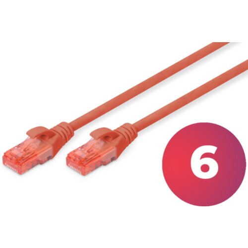 Digitus DK-1617-010/R patch cat6 U/UTP CU 1m Slike