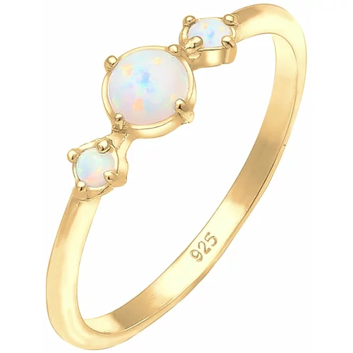 ELLI Prsten 'Opal' svijetloplava / zlatna