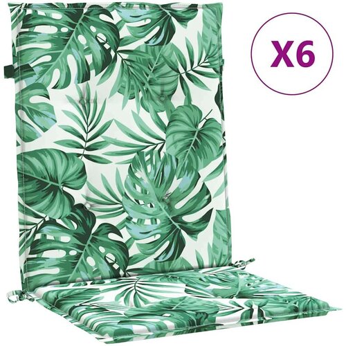 VidaXL jastuci za stolice Ostalo 6 pcs Uzorak li&amp;scaron;ća 100 x 50 x 3 cm Slike