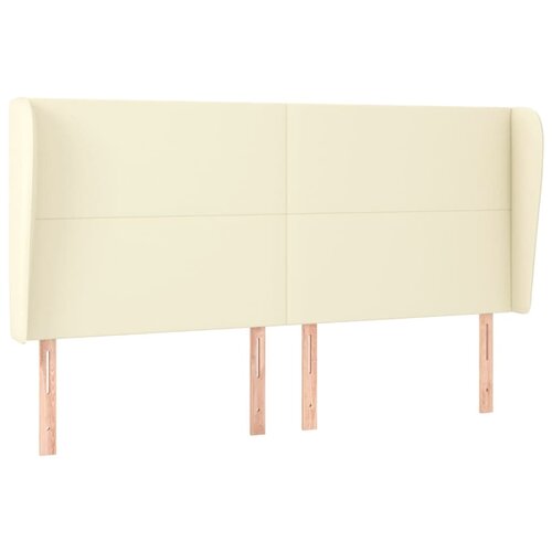 vidaXL Vzglavje z ušesi krem 163x23x118/128 cm umetno usnje, (20933683) Cene