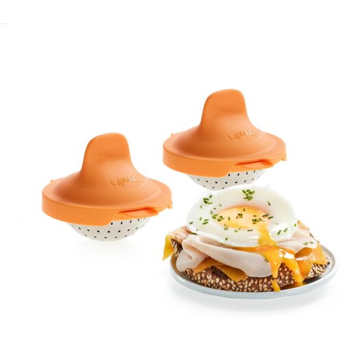 L&amp;eacute;ku&amp;eacute; Silikonski modeli za po&amp;scaron;irana jajca v kompletu 2 ks Pouched egg cooker &amp;ndash; Slike