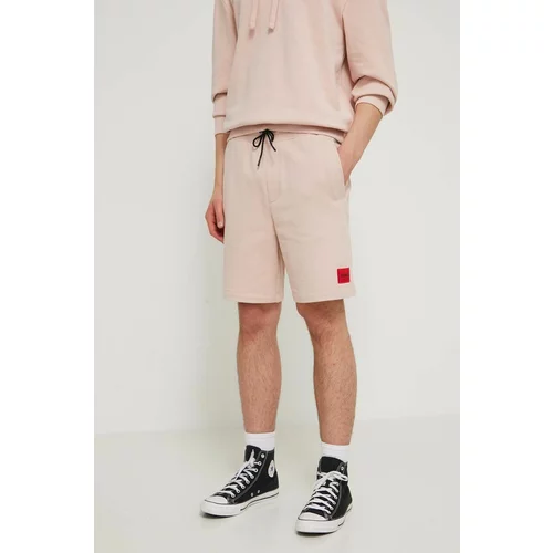 Hugo Pamučne kratke hlače boja: ružičasta