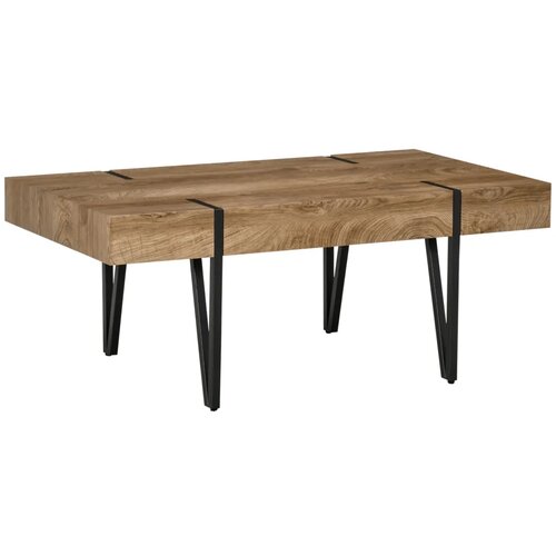  Klub stolić u industrijskom stilu  105 cm x 60 cm x 42 cm  crni + smeđi Cijene
