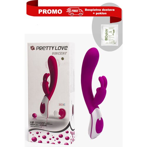 Lovetoy Promo 31 Vincent roze silikonski vibrator sa 12 fukncija D00743 Cene