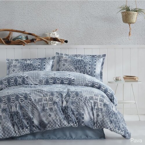  pava v1 bluewhite ranforce super king quilt cover set (eu) (it) Cene