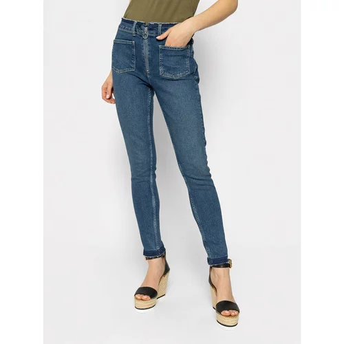 PepeJeans Jeans hlače Mary PL203614 Mornarsko modra Straight Fit
