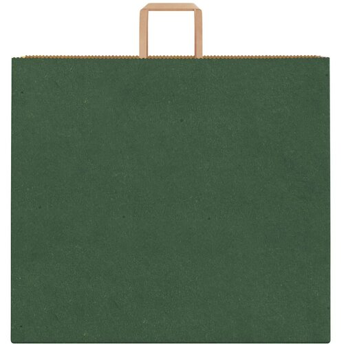  Papirnate vrećice 250 kom s ručkama zelene 54x15x49 cm Slike