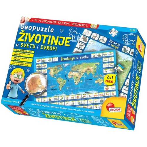 Mali genije edukativna slagalica - Životinje u svetu Cene
