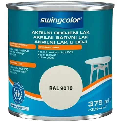 SWINGCOLOR Lak u boji (čisto bijele boje, 375 ml, Sjaj)