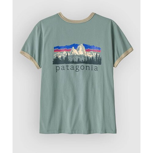 Patagonia Fitz Roy Foothills Ringer T-shirt cover green Slike