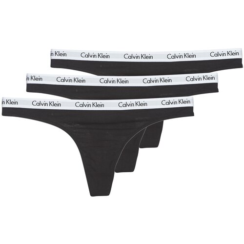 Calvin Klein Jeans CAROUSEL THONG X 3 Crna Slike