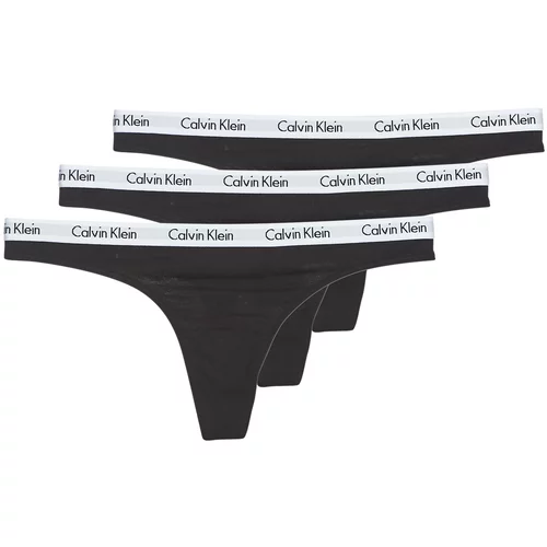 Calvin Klein Jeans String CAROUSEL THONG X 3 Črna