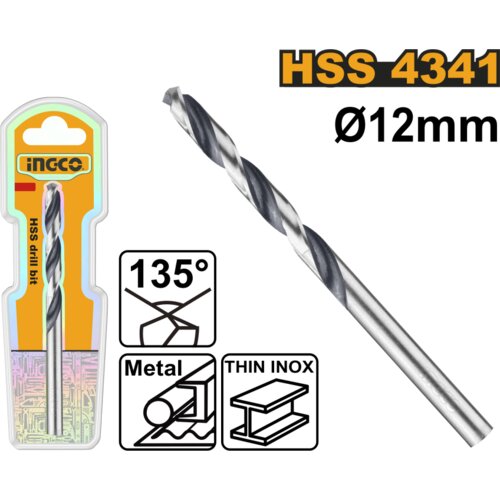 Ingco DBT1201204 HSS BURGIJA ZA METAL 12mm Slike