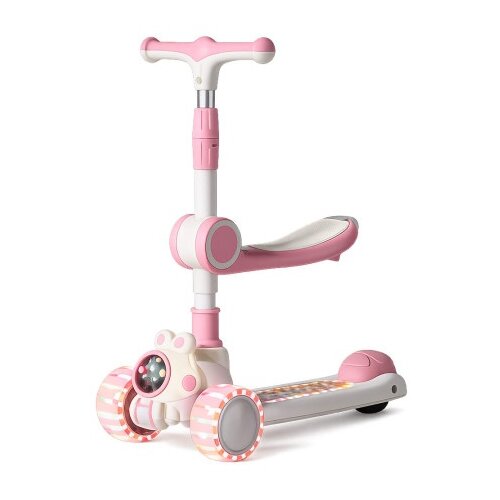 Funko Sklopivi trotinet sa sedi&amp;scaron;tem i muzikom belo-roze ( 1046119 ) Slike