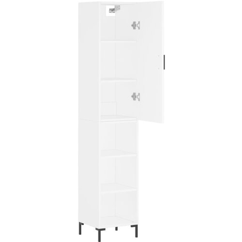  Visoka komoda bijeli 34,5x34x180 cm od konstruiranog drva Slike