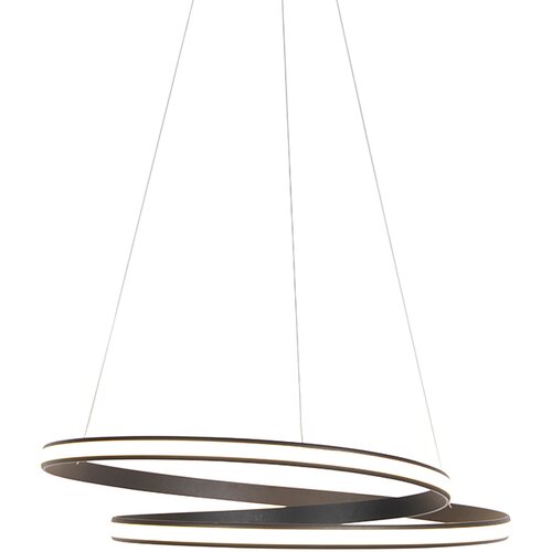 QAZQA Moderna viseča svetilka črna 74 cm z LED - Rowan Cene