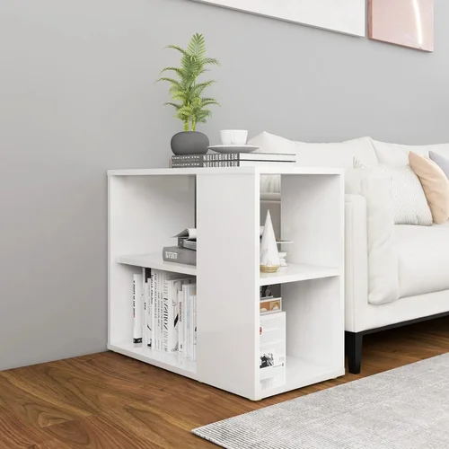 vidaXL Bočni ormarić visoki sjaj bijeli 60 x 30 x 50 cm od iverice
