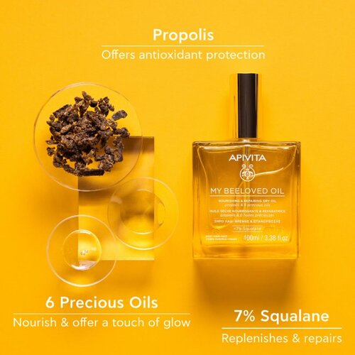 Apivita My Beeloved Oil hranjivo suho ulje za lice, tijelo i kosu 100 ml Slike