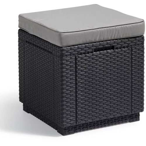 Allibert Cube tabure s prostorom za shranjevanje grafiten Cene