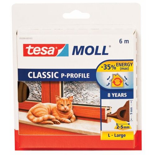 Tesa Tesnilo guma, D-profil (7 mm, rjava, 6 m x 9 mm) Cene
