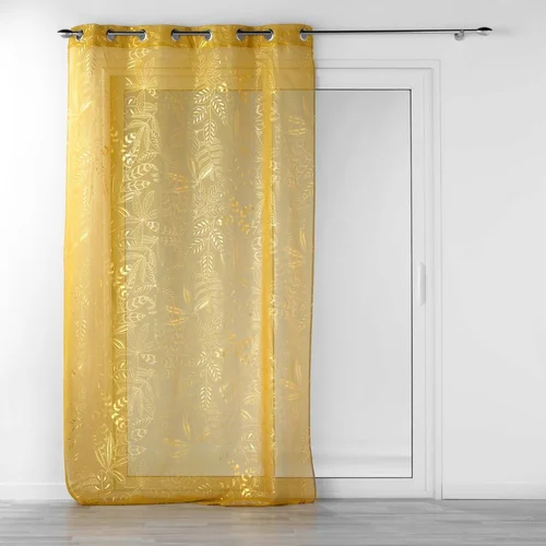 Douceur d intérieur Žuta prozirna zavjesa 140x280 cm Belflor –