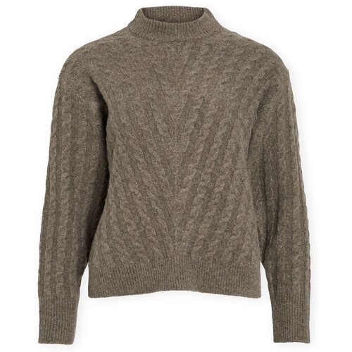 Vila Puloverji Relli Highneck Knit - Falcon Kostanjeva Slike
