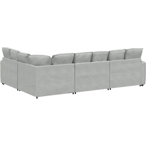  Modularna sofa s jastucima, bar&amp;scaron;unasta, svijetlosiva Slike