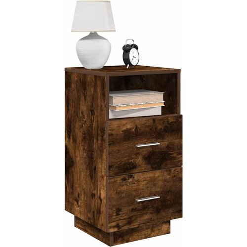 vidaXL Noćni ormarići 2 kom s 2 ladice dimljeni hrast 36x36x68 cm Cijene