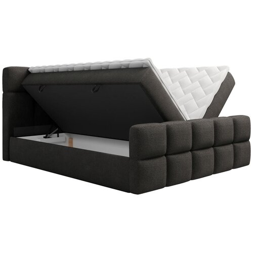Boxxx POSTELJA Z VZMETNICO 180 cm x 200 cm , tekstil črna Slike