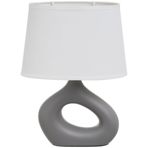 Casa Selecci&amp;oacute;n Bijela/siva stolna lampa keramička s tekstilnim sjenilom (visina 30 cm) &amp;ndash; Slike