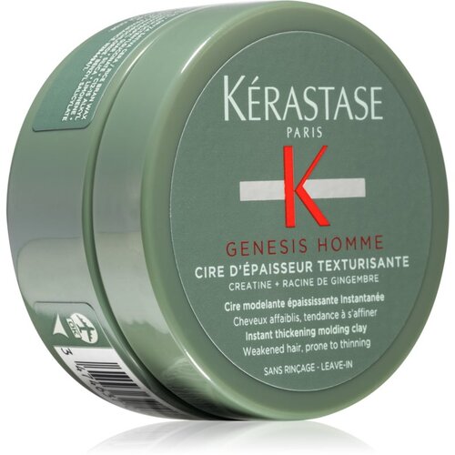 K&amp;eacute;rastase Genesis Homme Cire D&amp;#039;&amp;Eacute;paisseur Texturisante pasta za modeliranje kose za nježnu ili rjeđu kosu za mu&amp;scaron;karce 75 ml Slike