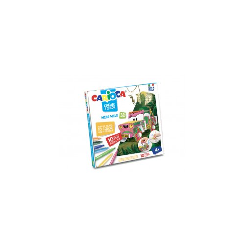 Flomaster Create & Color Miss Wild 3D - 1 set. Cene