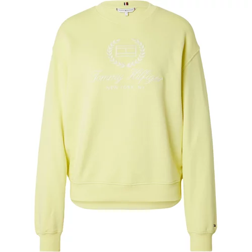 Tommy Hilfiger Sweater majica limun žuta / bijela