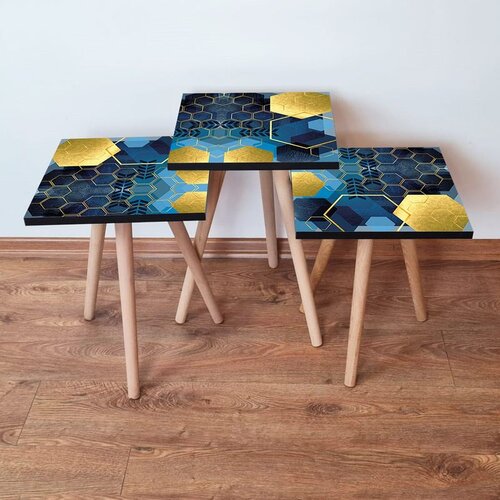 Hanah home Set 3 stočića 3Shp160 Navy Blue Cene