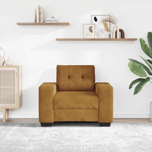 SOFA fotelja smeđa 100x78x80 cm bar&amp;scaron;un - Smeđa 1 100 cm Slike