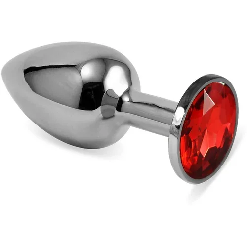 Lovetoy Plug Plug Plated Rosebud Classic z rdečo velikostjo dragulja S, (21086867)
