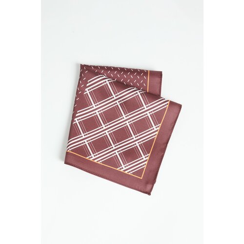 ALTINYILDIZ CLASSICS Men's Claret Red-White Patterned Handkerchief Slike