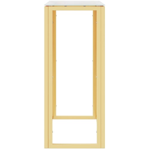  Konzolni stol zlatni 70 x 30 x 70 cm nehrđajući čelik i staklo Slike