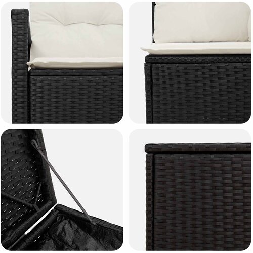  Set sofe 7 kom. Crna i krem-bijela 120 x 62 x 69 cm Slike