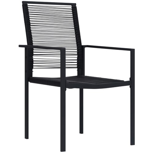 Maison Chic Vrtni stoli - Stol za vrt 4 kosi PVC ratan črni JS1555, (21877513) Cene